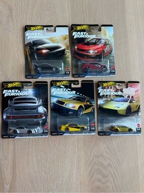 Hot Wheels - Fast & Furious Full Set of 5 cars
